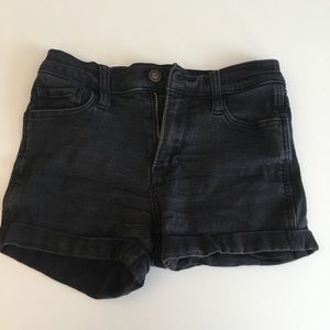 Holister black jean shorts size 0